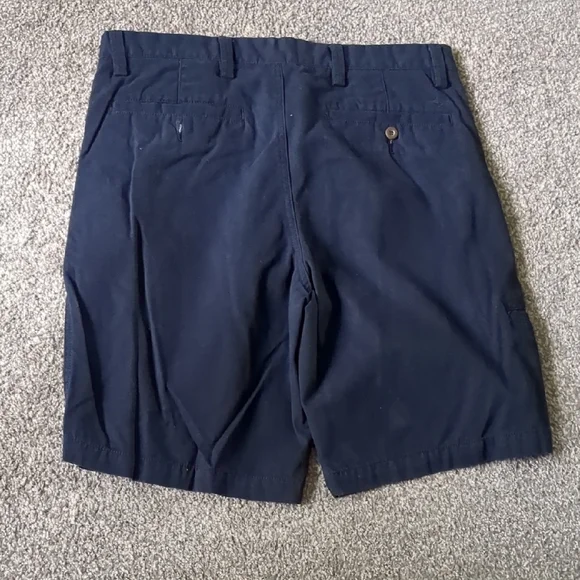 Dockers Men's Navy Flat Front Shorts - Picture 2 of 3